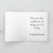 Weddenschap/bruid en bruid kaart (Binnen)