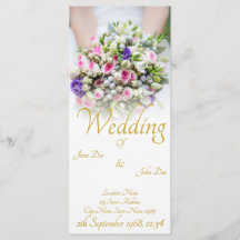 Weddenschap - bruid met kleurrijke trouwboquet