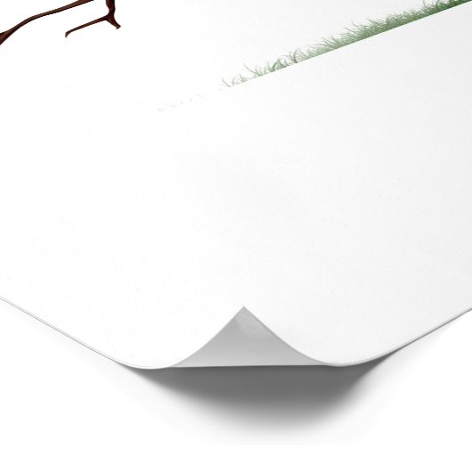 Weddenschap Bruin handboek bruine vingerafdrukstru Poster (Hoek)