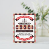 Weddenschap | Buffalo Check Flannel Briefkaart (Staand voorkant)