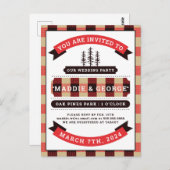 Weddenschap | Buffalo Check Flannel Briefkaart (Voorkant / Achterkant)