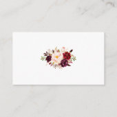 Weddenschap Burgundy Floral Registry Insert Card S Informatiekaartje (Achterkant)