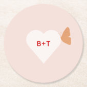 Weddenschap Cake Butterflies Ronde Kartonnen Onderzetter (Voorkant)