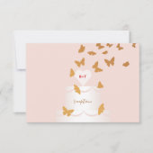 Weddenschap Cake Butterflies RSVP Kaartje (Voorkant)