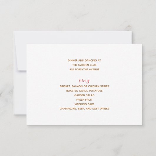 Weddenschap Cake Butterflies RSVP Kaartje (Achterkant)