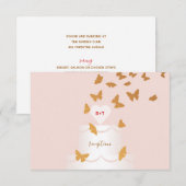 Weddenschap Cake Butterflies RSVP Kaartje (Voorkant / Achterkant)