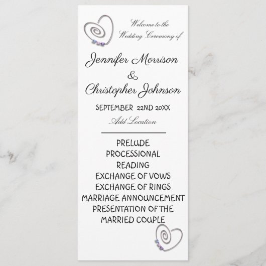 Weddenschap Cake Wedding Program Programmakaart (Voorkant)