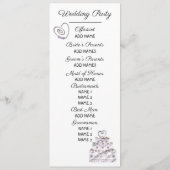 Weddenschap Cake Wedding Program Programmakaart (Achterkant)