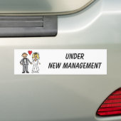 Weddenschap Cartoon - onder nieuw beheer Bumpersticker (Op auto)