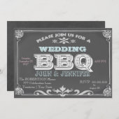 Weddenschap Chalkboard BBQ Kaart (Voorkant / Achterkant)
