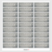 Weddenschap Champagne Glass Wood String Lights Sticker (Vel)