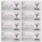 Weddenschap Champagne Glass Wood String Lights Sticker (Voorkant)