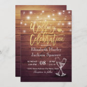 Weddenschap Champagne Glasses Hood Lichten Kaart (Voorkant / Achterkant)