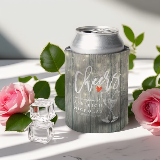 Weddenschap Champagne Glasses Rustic Wood String L Blikjeskoeler