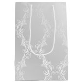 Weddenschap Champagne Toast op Damask Medium Cadeauzakje (Achterkant)