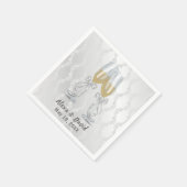 Weddenschap Champagne Toast op Damask Servet (Hoek)