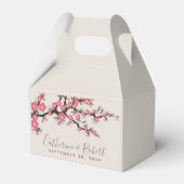 Weddenschap Cherry Blossom Pink Favor Box Bedankdoosjes (Achterkant)