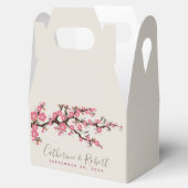 Weddenschap Cherry Blossom Pink Favor Box Bedankdoosjes (Geopend)