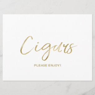 Weddenschap "Cigars"   Stijlvolle Golden Kaart