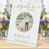 Weddenschap Cocktail Gold Aangepaste foto-balk Reclamebord Met Voetstuk