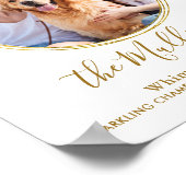 Weddenschap Cocktail Gold Custom Pet Photo Poster (Hoek)