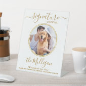 Weddenschap Cocktail Gold Custom Pet Photo Reclamebord Met Voetstuk (Insitu)