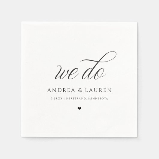 Weddenschap Cocktail Napkins Simple Luxury Elegant Servet (Voorkant)
