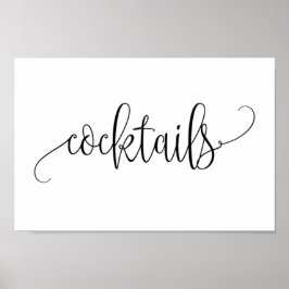 Weddenschap Cocktails Poster