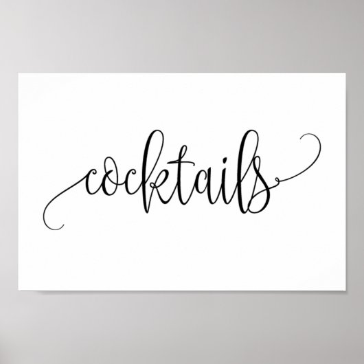 Weddenschap Cocktails Poster (Voorkant)