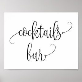 Weddenschap Cocktails Poster