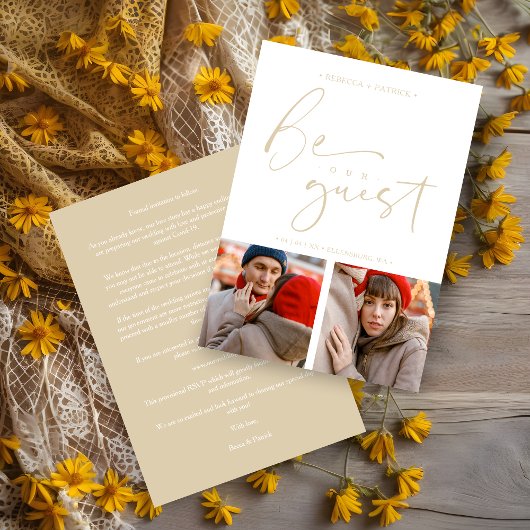 Weddenschap collage 2 Foto's zijn onze gastromanti Save The Date