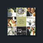 Weddenschap Collage Wrapped Canvas - Aangepaste kl<br><div class="desc">Pas dit canvas aan met je trouwfoto's om een wandkunst te creëer voor altijd.</div>
