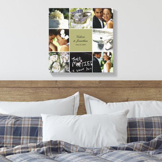 Weddenschap Collage Wrapped Canvas - Aangepaste kl (Insitu (Slaapkamer))