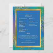 Weddenschap Colorful Blue & Gold Royal Kaart (Voorkant)