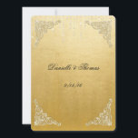Weddenschap Commentaar Kaart Gold Foil Glitter<br><div class="desc">Grappig commentaar,  advieskaarten voor je gasten.  faux goudpapier,  glitter en sparkles. Faux goudfiligree corners met mousserende sterren. Pas tekst aan om het even welke gekke,  leuke vragen of commentaren aan u wilt.</div>