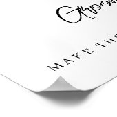 Weddenschap Confetti Toss - Eenvoudig legant Poster (Hoek)