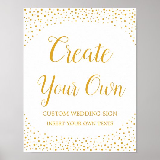 Weddenschap - Creëer je eigen Confetti Poster (Voorkant)