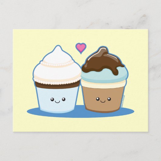 Weddenschap Cupcakes Briefkaart (Voorkant)