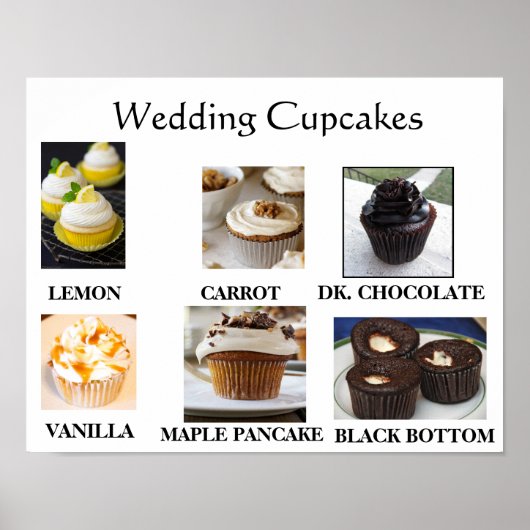 Weddenschap Cupcakes Poster (Voorkant)