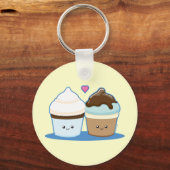 Weddenschap Cupcakes Sleutelhanger (Voorkant)
