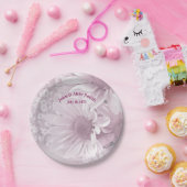 Weddenschap-daisy-bouquet in roze blozen papieren bordje (Feest)