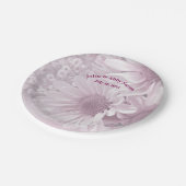 Weddenschap-daisy-bouquet in roze blozen papieren bordje (Gekanteld)