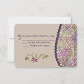 Weddenschap Damask Design RSVP (Voorkant)