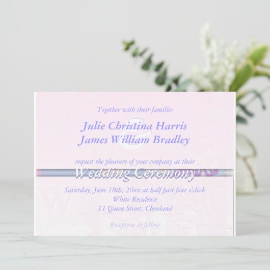 Weddenschap Damask Silk Kaart (Staand voorkant)