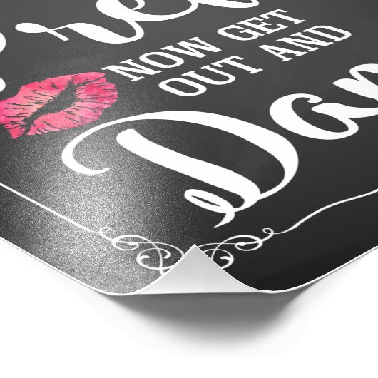 Weddenschap dames badkamer teken grappig krijkbord foto afdruk (Hoek)