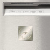 Weddenschap Dank je gulden Floral Leaves Magneet (Insitu (Vaatwasser))