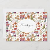 Weddenschap dank je kaartjes vogels, bloemen zomer kaart (Voorkant)