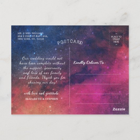 Weddenschap Dank je sterrenbeeld sterrenbeeld Briefkaart (Achterkant)