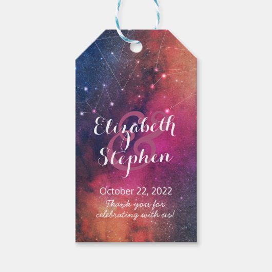 Weddenschap Dank je sterrenbeeld sterrenbeeld Cadeaulabel (Voorkant)