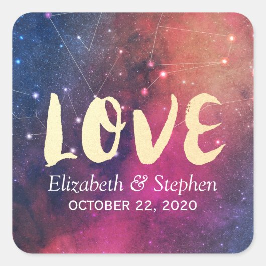 Weddenschap Dank je sterrenbeeld sterrenbeeld Vierkante Sticker (Voorkant)